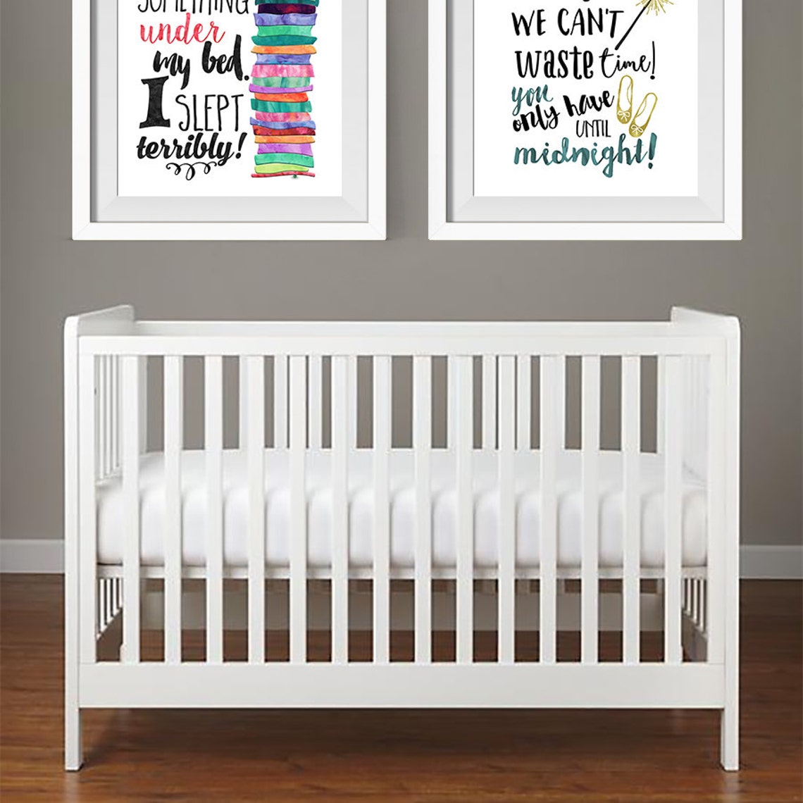 Princess And The Pea Quote I Slept Terribly Nursery Girls Poster - Image 2