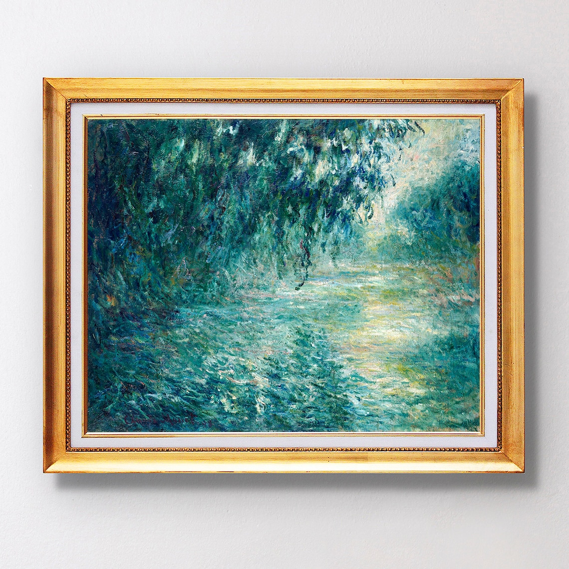 Claude Monet Morning on the Seine 1898 River Mist Art Poster