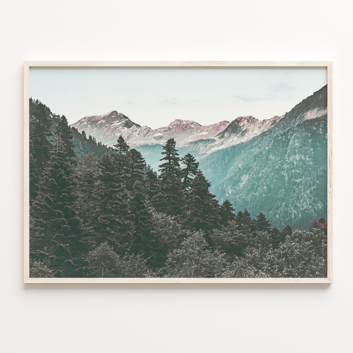 Pine Forest Mountain Peaks Wilderness Landscape Photography Poster