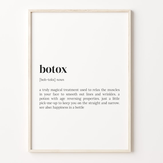 Botox Definition Poster Funny Beauty Quote for Skincare Lovers