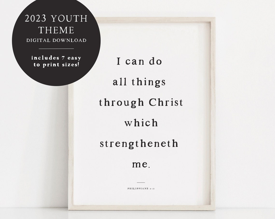 I Can Do All Things Through Christ Philippians 4 13 Verse Poster - Image 2