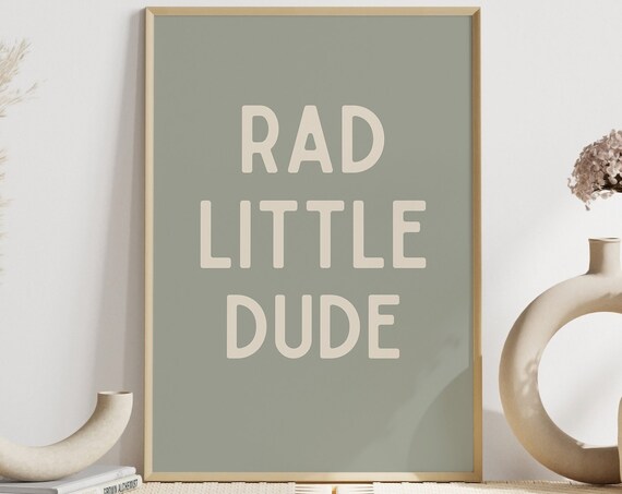 Rad Little Dude Boho Nursery Art Print