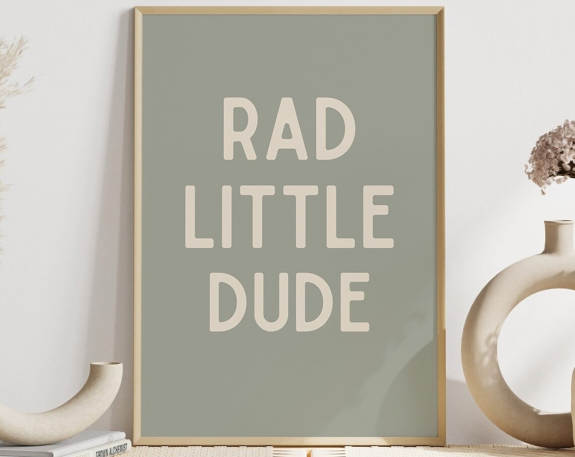 Rad Little Dude Boho Nursery Art Print