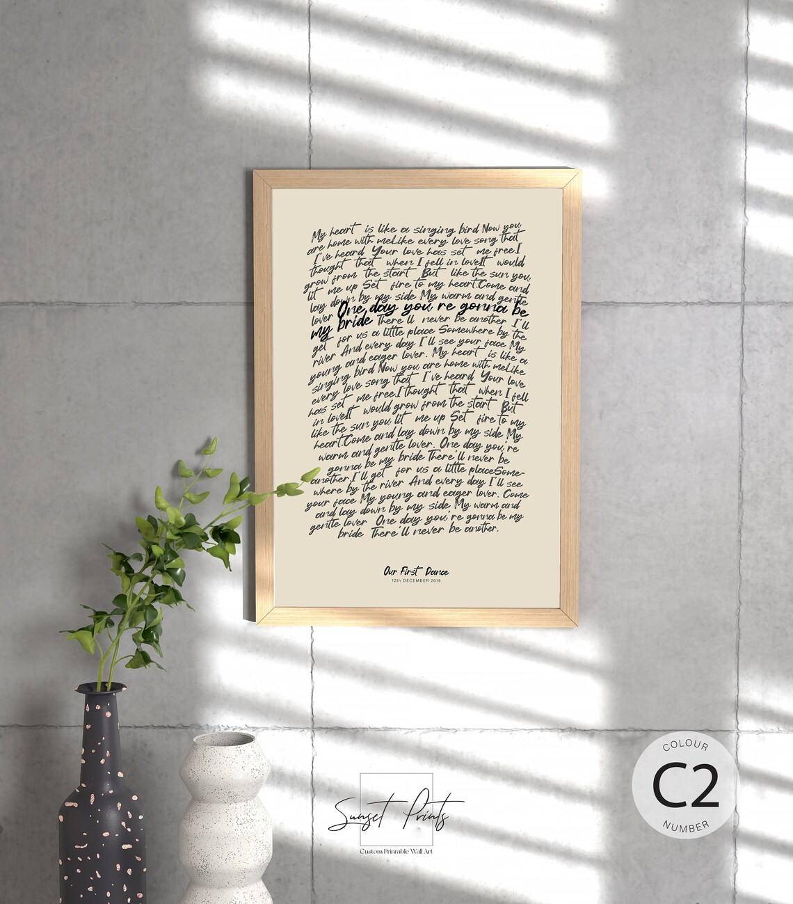 Handwritten Song Lyrics Personalized First Dance Print - Image 5