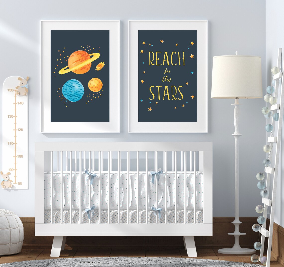 Space Nursery Print, Outer Space Kids Art Print - Image 3