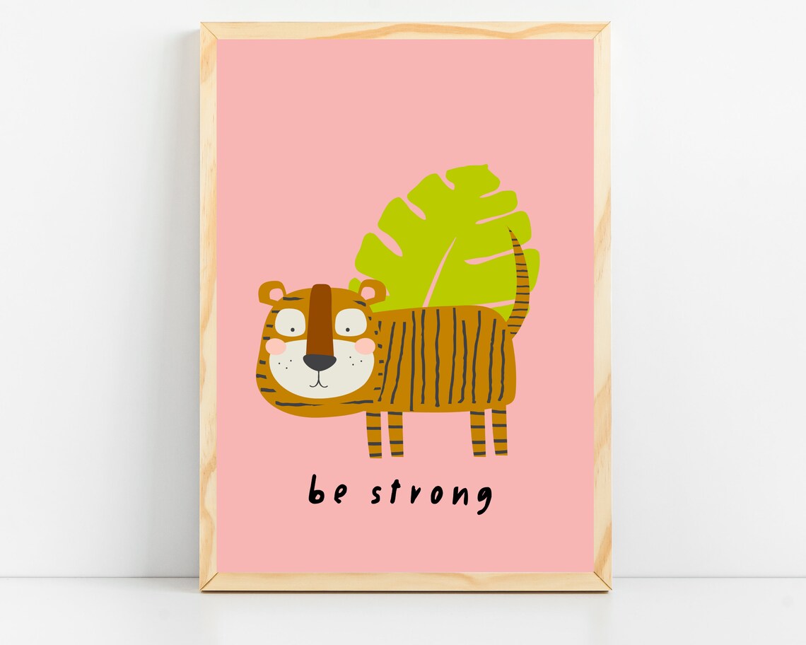 Safari Animals Nursery Art Print, Baby Animal Decor - Image 2