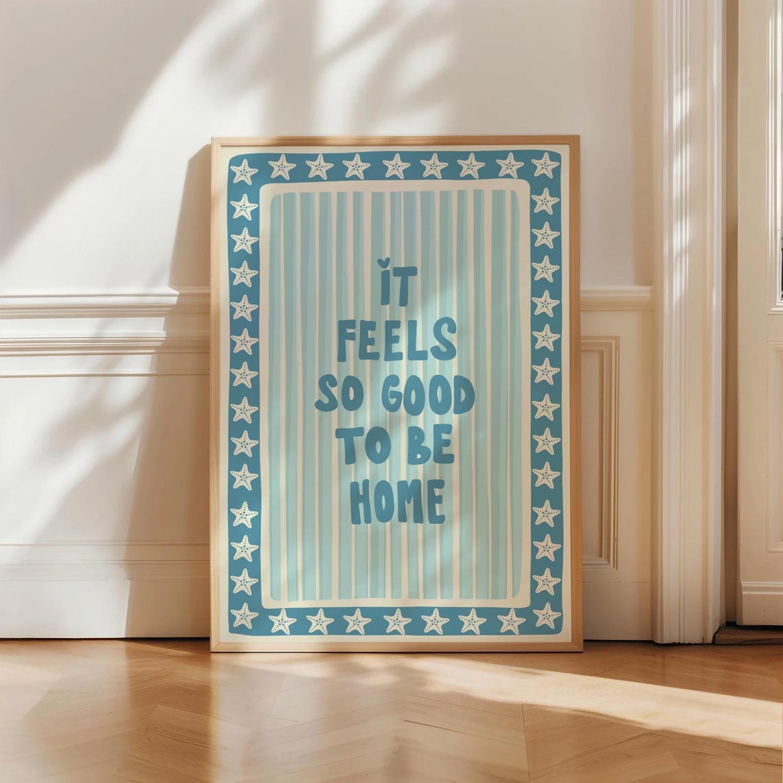 It Feels So Good To Be Home Poster Starfish Coastal Entryway Decor