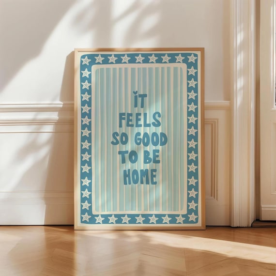 It Feels So Good To Be Home Poster Starfish Coastal Entryway Decor