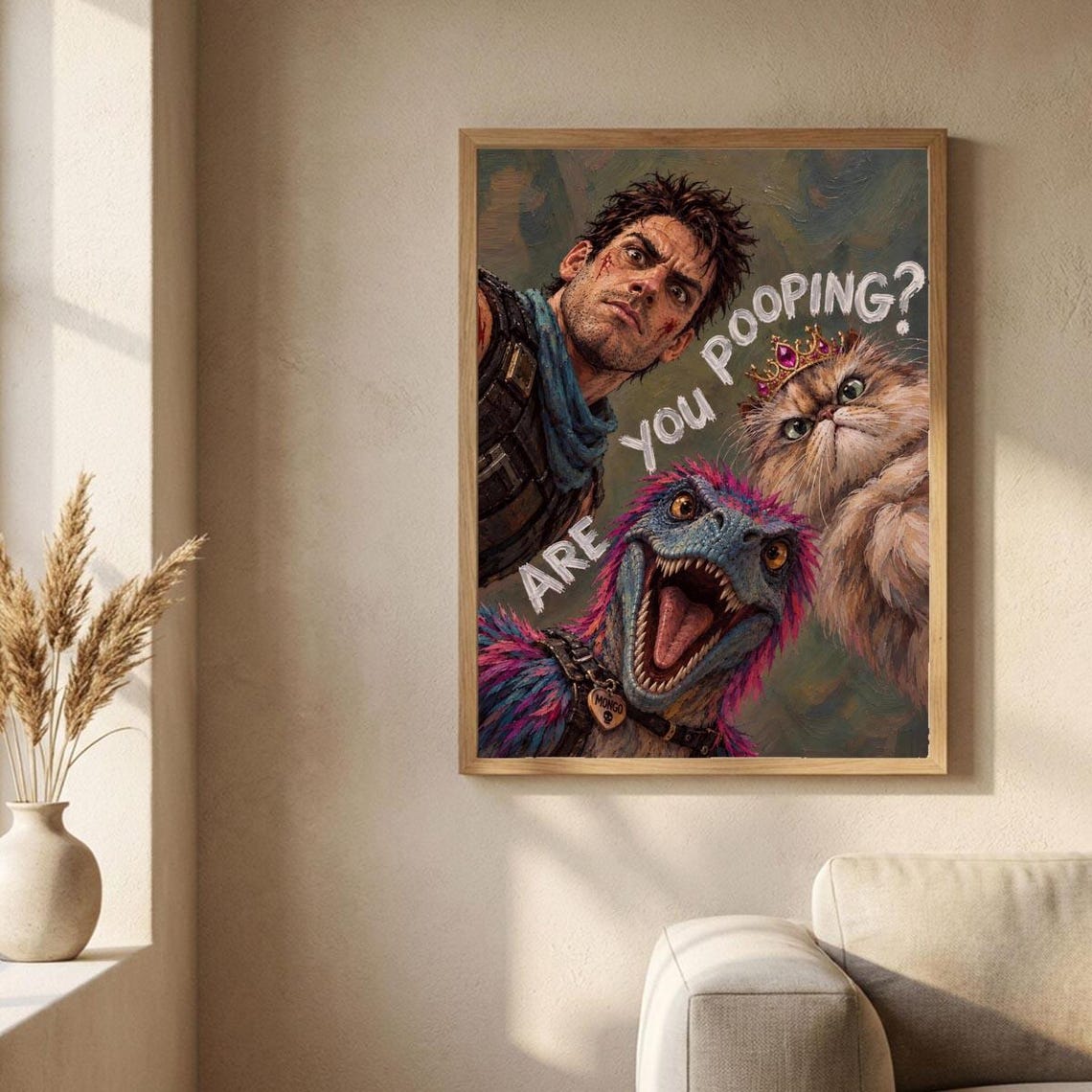 Funny Dungeon Crawler Carl Matte Vertical Poster Are You Pooping Toilet Bathroom Print Book Lover Gift Donut And Mongo Wall Art - Image 7
