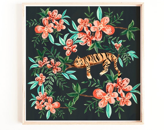 Tiger Art Print, Lunar New Year Nursery Decor
