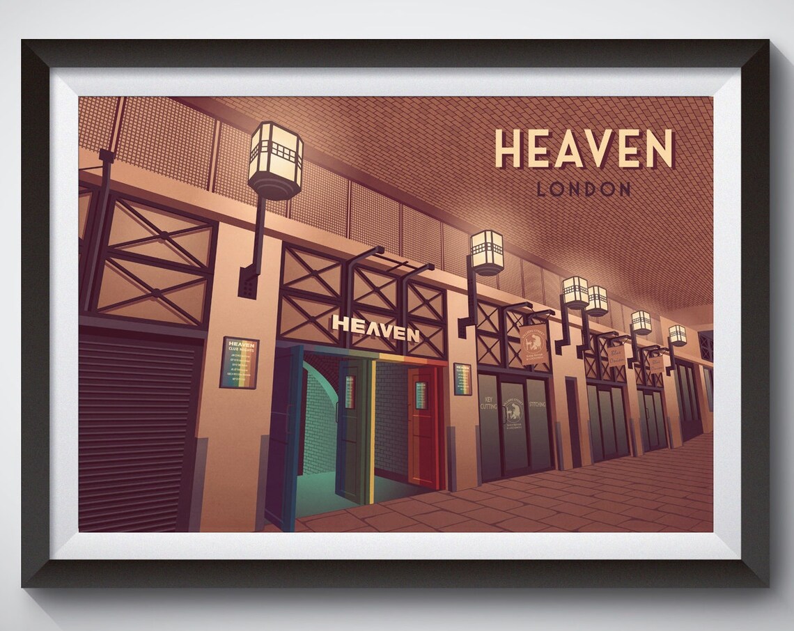 Heaven Nightclub London Charing Cross Travel Poster