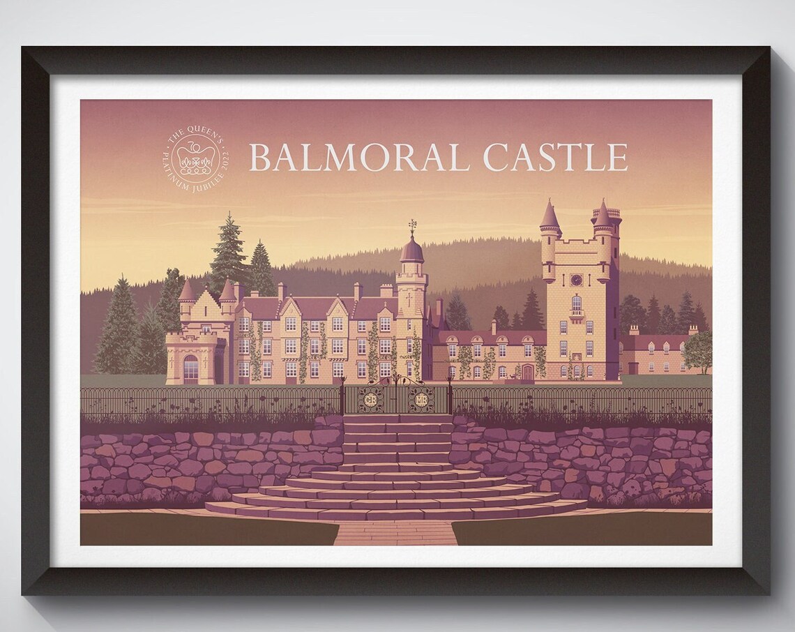 Balmoral Castle Royal Residence Platinum Jubilee 2022 Royal Poster