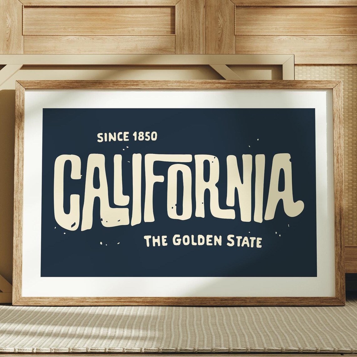 Retro California Poster, Golden State Travel Art