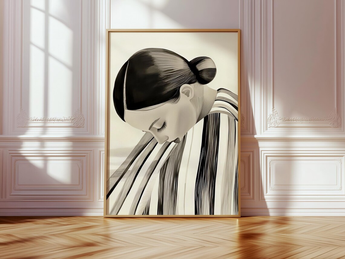 Abstract Woman Portrait, Minimalist Wall Art