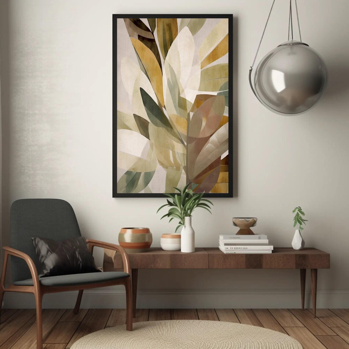 Leafs Abstract Modern Home Decor, Boho Decor - Image 4