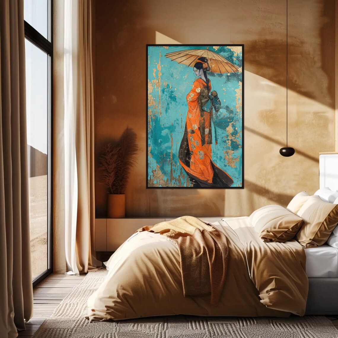 Geisha Ukiyo-E Japanese Portrait, Cultural Art Print - Image 5