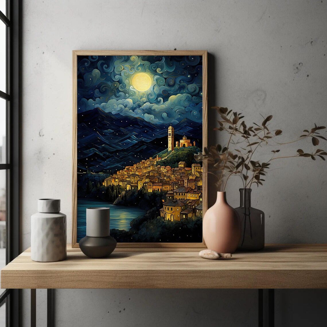Positano Italy Modern Art Poster, Amalfi Coast - Image 3