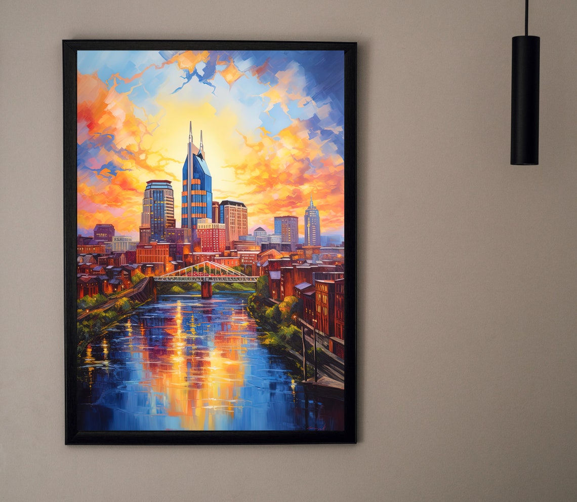 Nashville Travel Print Nashville Wall Art Nashville Poster Nashville Photo Nashville City Poster United States - Image 4