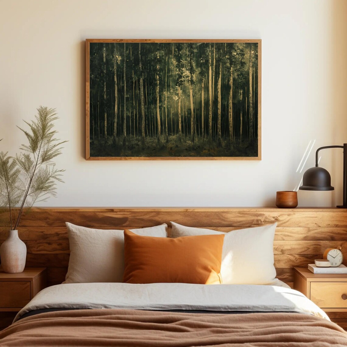 Green Forest Oil Painting, Nature Landscape Art Print - Image 5