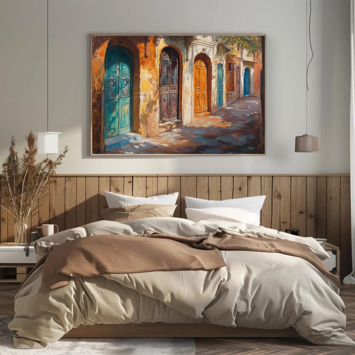Rajasthani Doors, Jaipur Street Scene Art Print - Image 3