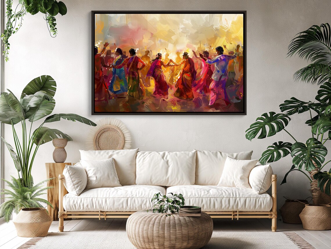 Indian Festival Traditional Dance, India Art Print - Image 5