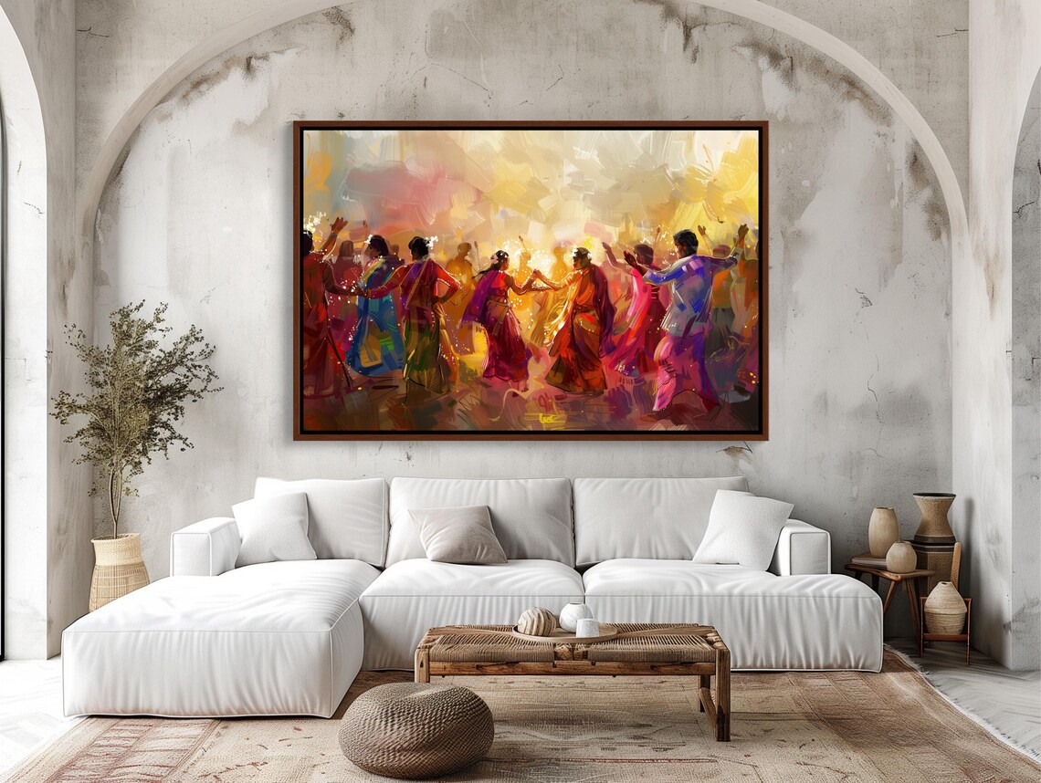 Indian Festival Traditional Dance, India Art Print - Image 2