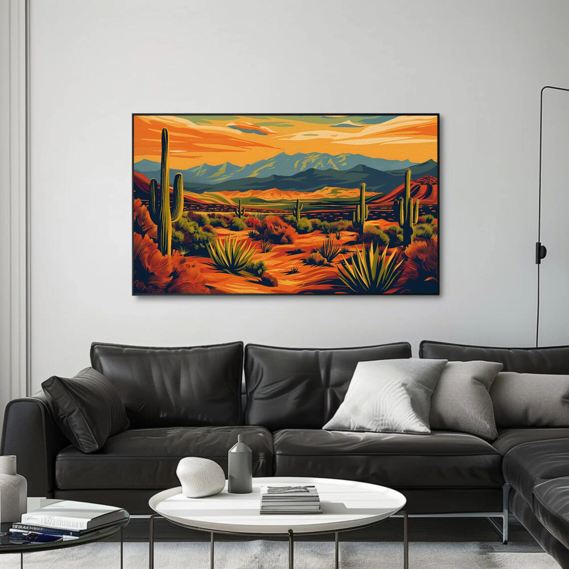 Desert Landscape Oil Painting Print, Southwestern Decor - Image 2