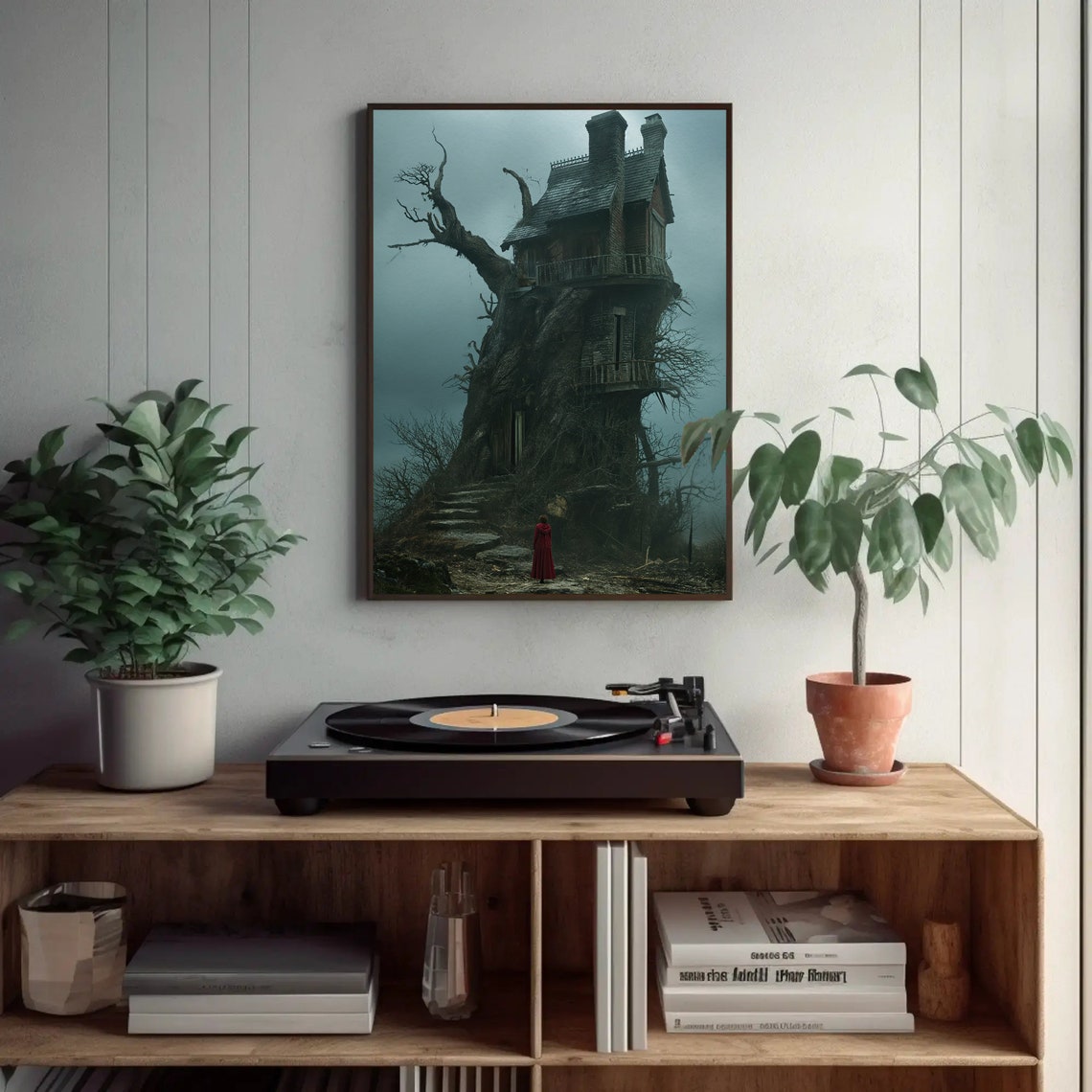 Spooky Haunted Treehouse Jack Skellington Style Gothic Poster - Image 4
