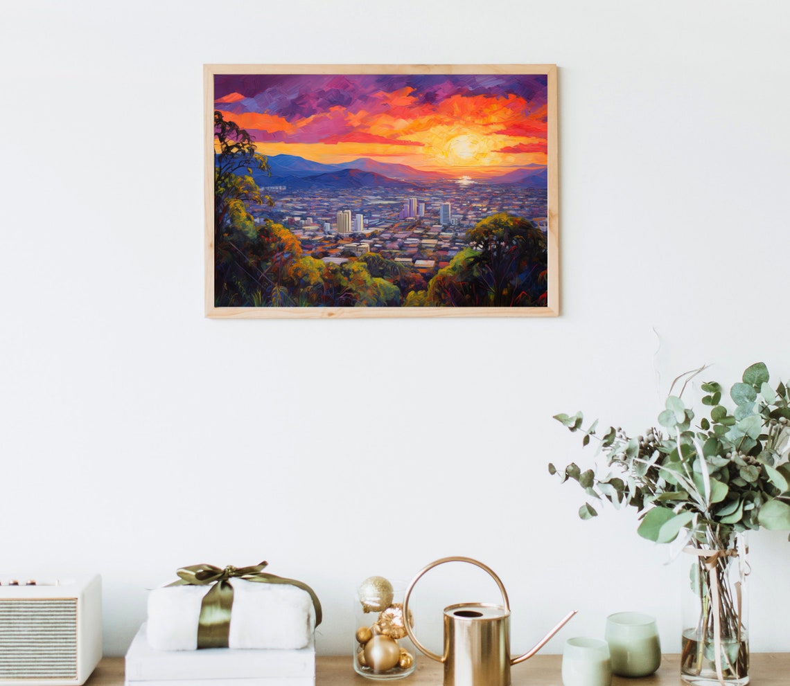 San Jose Art Print Costa Rica Art Costa Rican Prints Costa Rican Home Decor San Jos Print San Jos Oil Painting Wall Art - Image 5