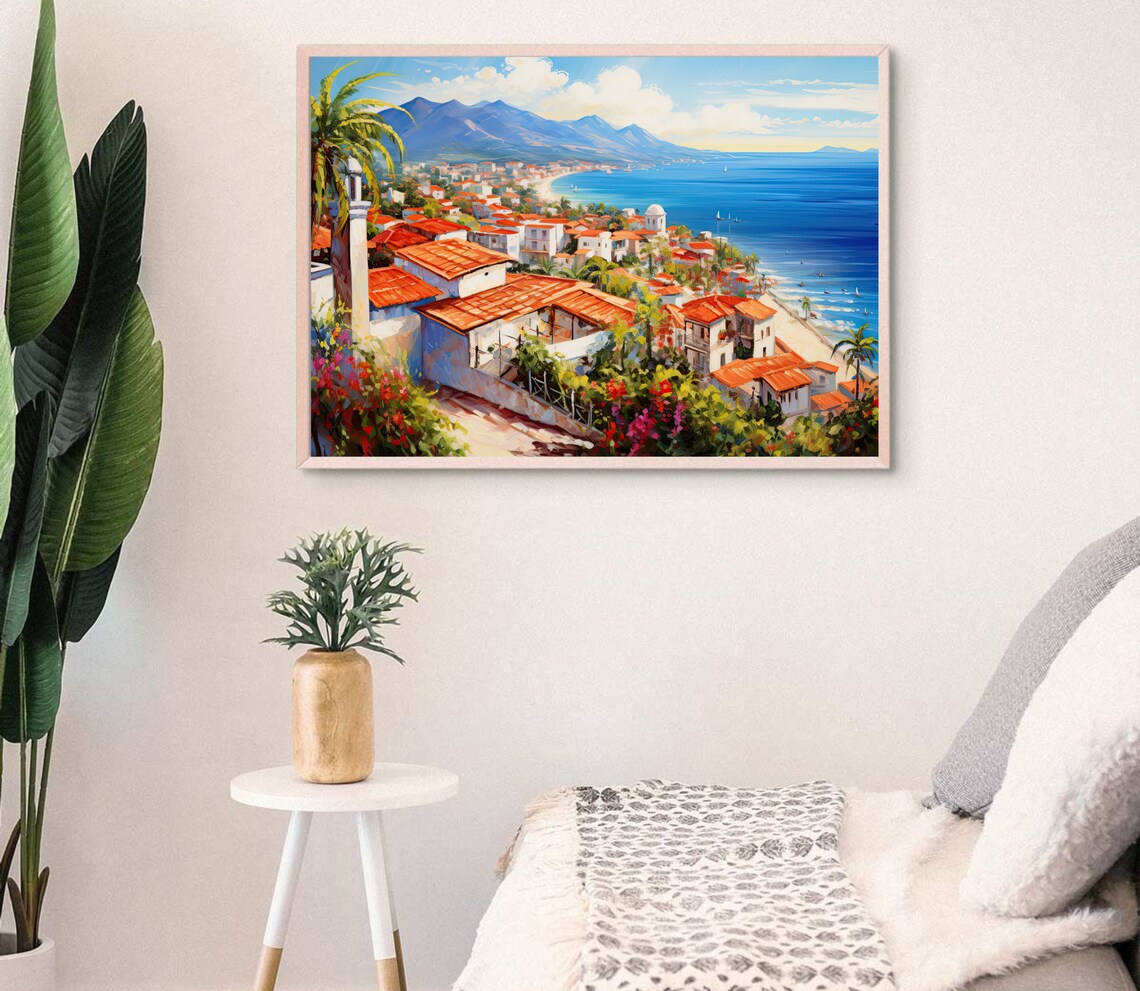 Puerto Vallarta Travel Poster, Mexican Painting - Image 3