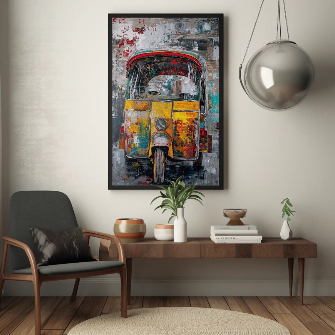 Auto Rickshaw Tuk Tuk Art Print, South Asian Decor - Image 2