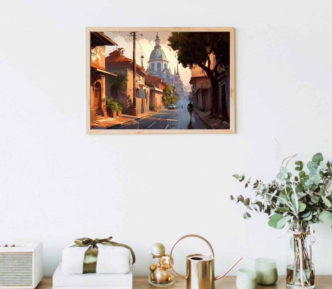 El Salvador Landscape Painting San Miguel Art El Salvador Art Print El Salvador Travel Print El Salvador Wall Decor Salvadoran Art - Image 4