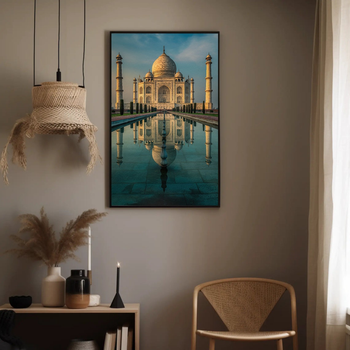 Taj Mahal At Sunrise With Reflection Pool India Photo Poster - Image 2
