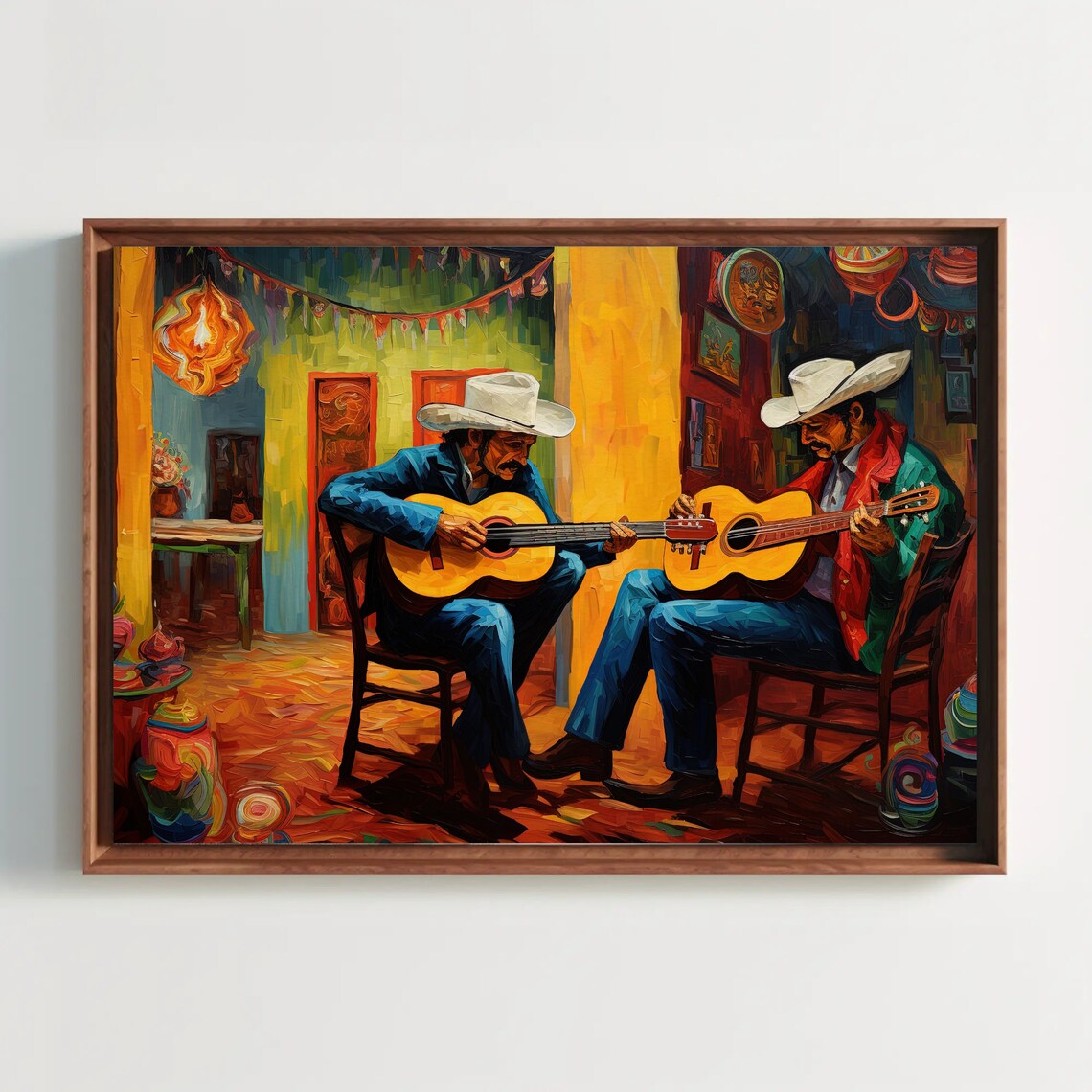 Mariachi Two Mexican Guitarists Mexican Art Print
