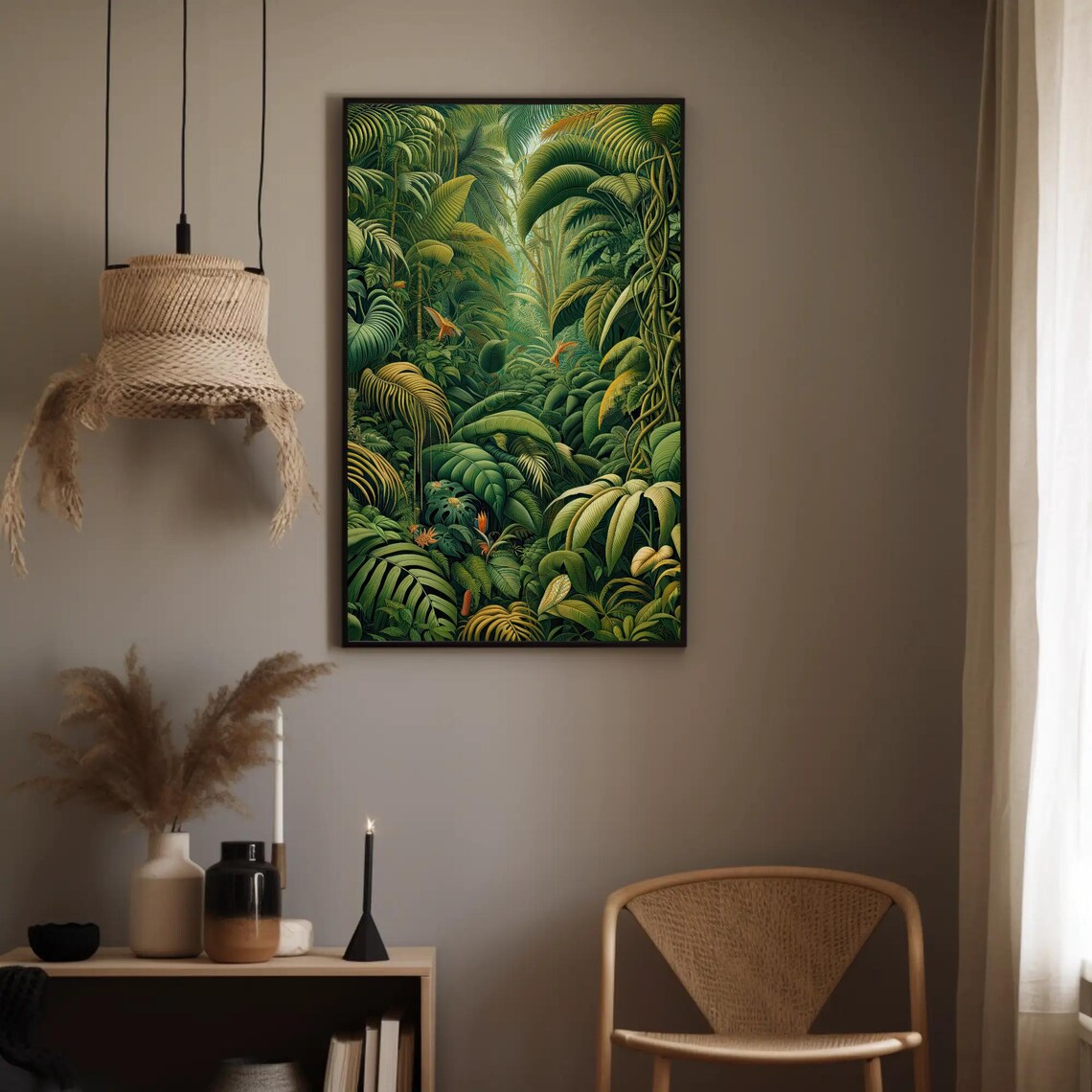 Henri Rousseau Tropical Jungle Oil Painting Art Print - Image 4