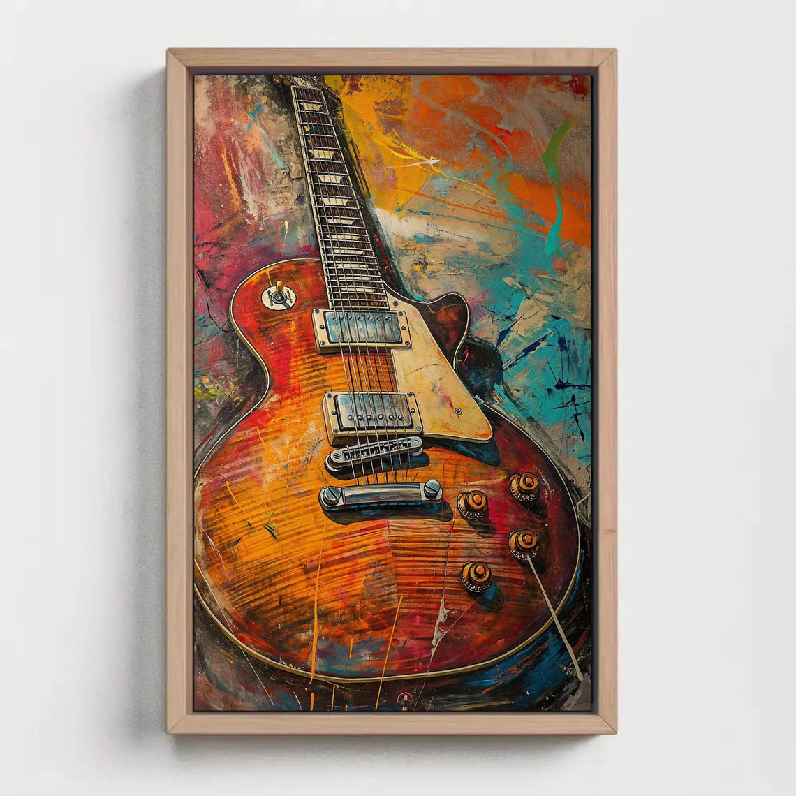 Graffiti Electric Guitar Colorful Rock Music Instrument Poster - Image 5