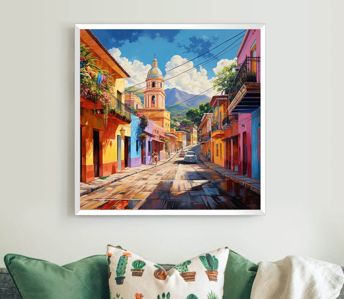 El Salvador Wall Art Salvadorian Art El Salvador Art El Salvador Poster Salvadorian Wall Decor El Salvador Poster Print