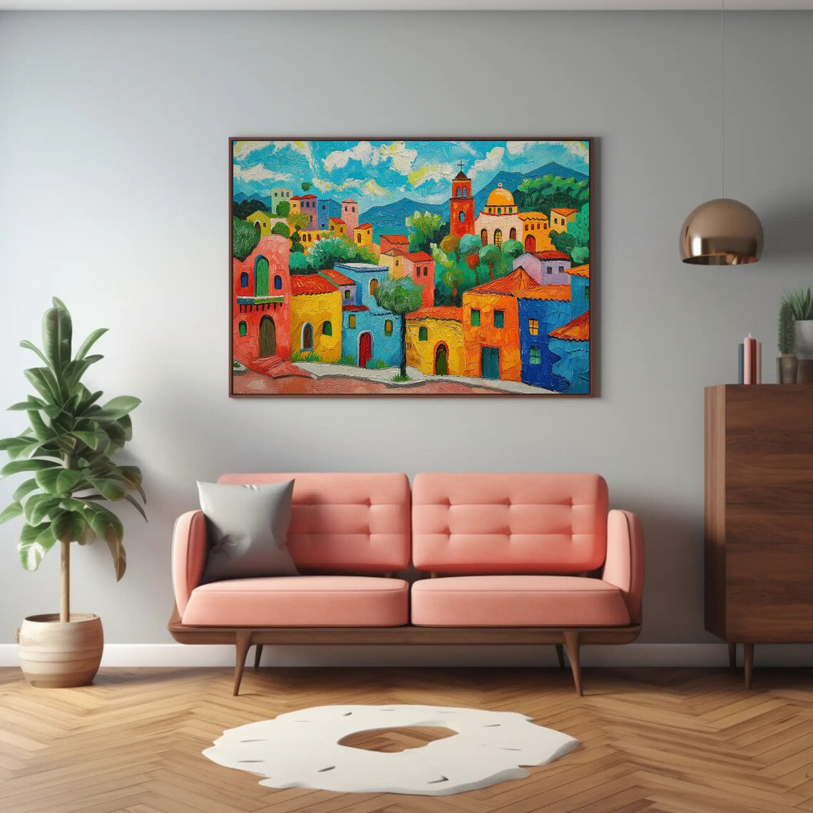 Mexico Modern Style Art Print, Colorful Wall Decor - Image 2