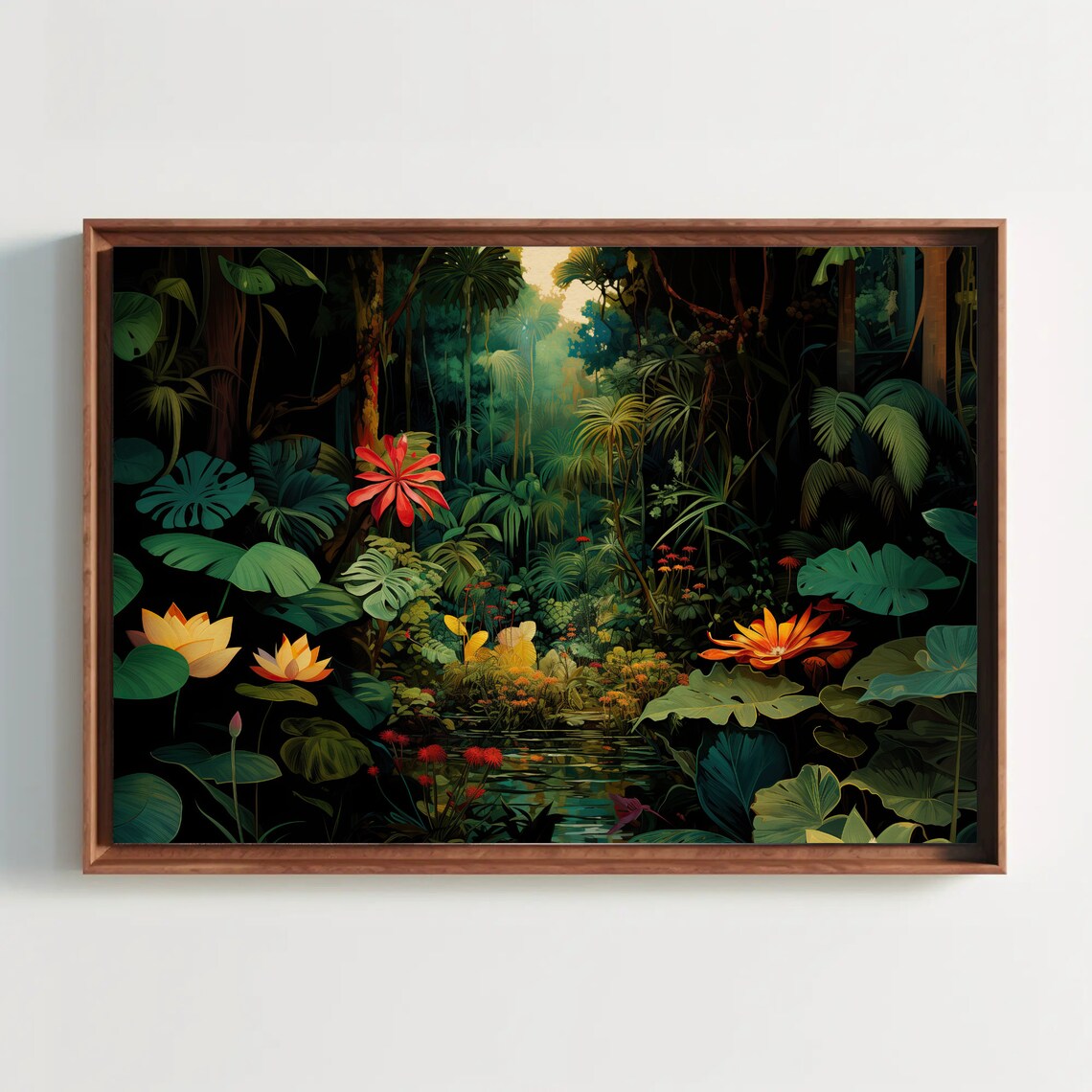 Tropical Jungle Green Forest Nature Art Print