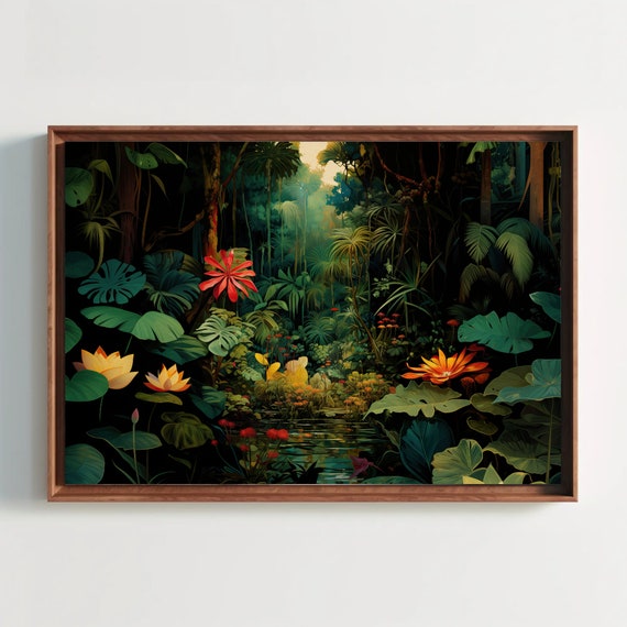 Tropical Jungle Green Forest Nature Art Print
