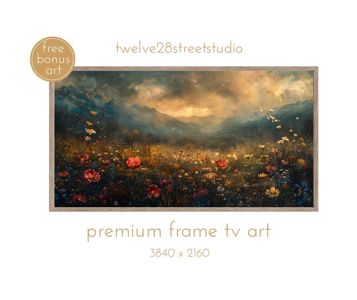 Moody Tv Art Vintage Dark Frame Tv Art Dark Academia Tv Art Frame Tv Art Moody Spring Art Dark Tv Art Dark Frame Tv Art Moody Floral
