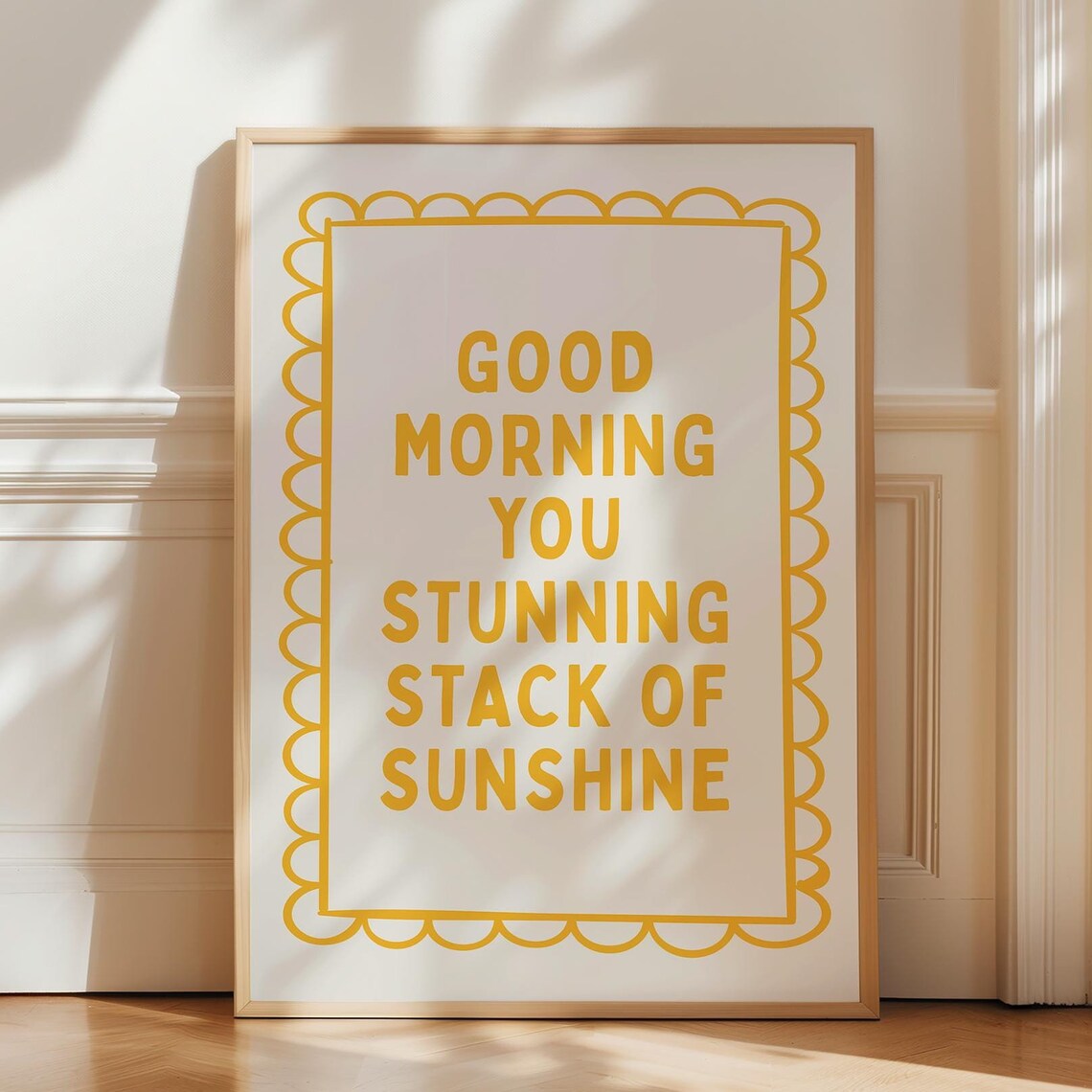 Good Morning Stack of Sunshine Quote Art Print