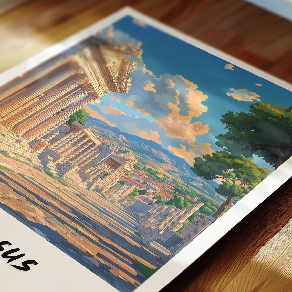 Ephesus Turkey Travel Poster, Minimalist - Image 2
