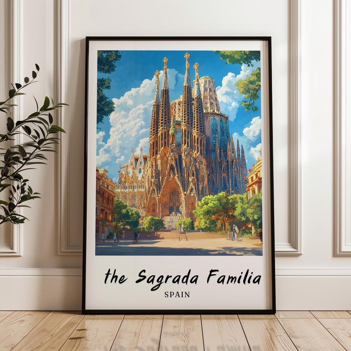 Sagrada Familia Spain, Minimalist Travel Poster