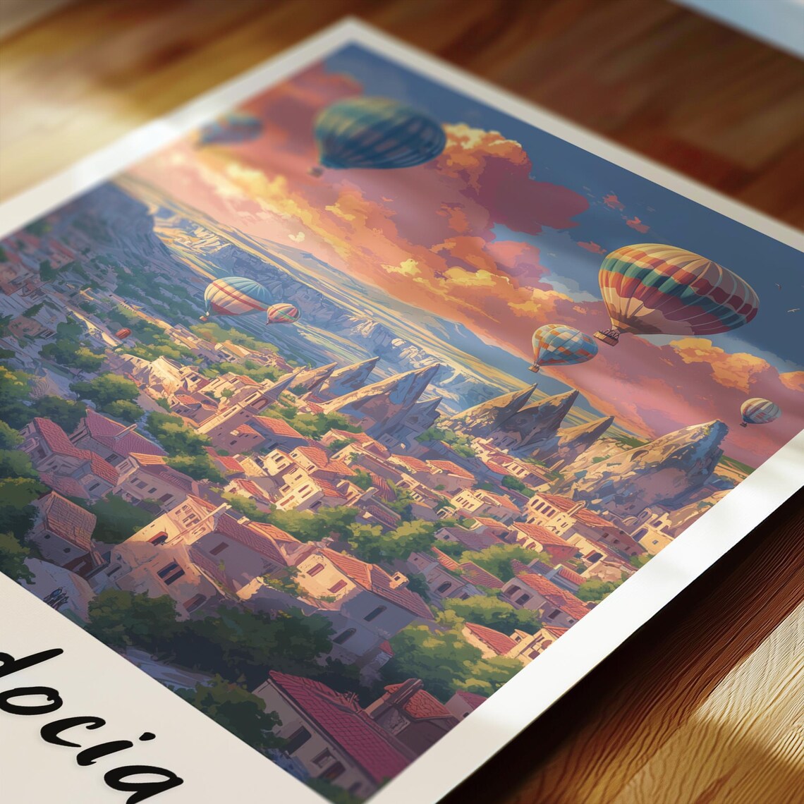 Cappadocia Turkey Travel Poster, Minimalist - Image 2