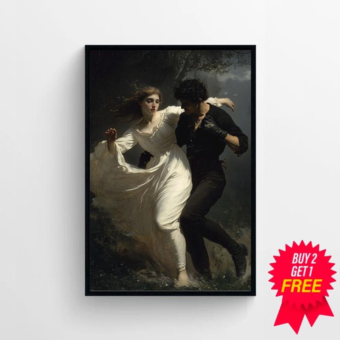 Lilith And Her Lover Escape The Garden Lilith Art Vintage Dark Art Occult Poster Gothic Home Decor Witchcraft Wiccan Art Witch Print - Image 4