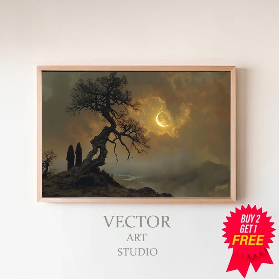 Moody Vintage Landscape Vintage Art Vintage Painting
