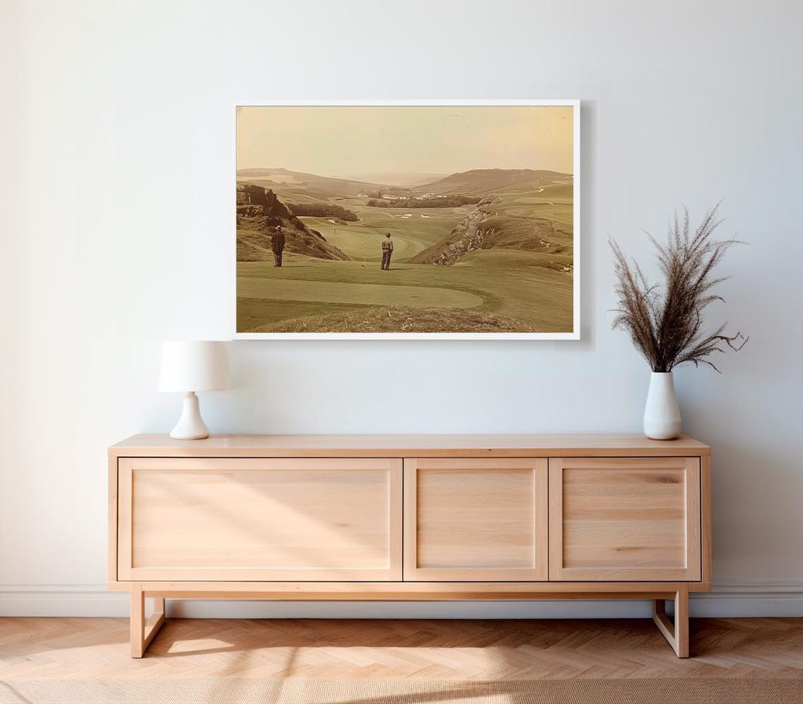 Vintage Golf Course Wall Art Golf Vintage Painting Landscape Art Print Wall Decor Golf Fan Gifts - Image 2
