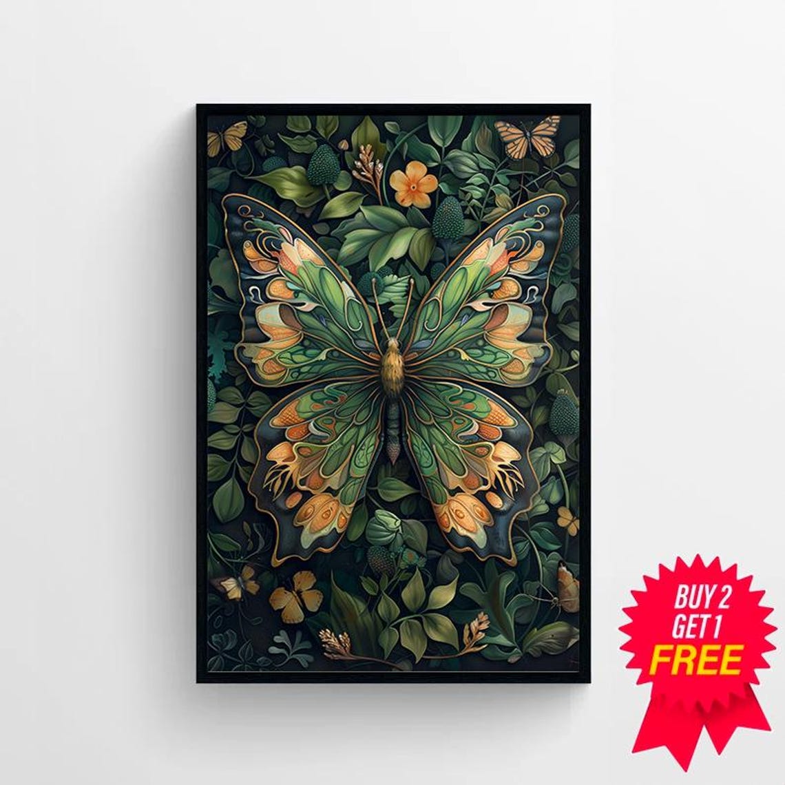 Inspired Butterfly Art Print Butterfly Print Butterfly Wall Art Butterfly Decor Gift Large Wall Art - Image 4