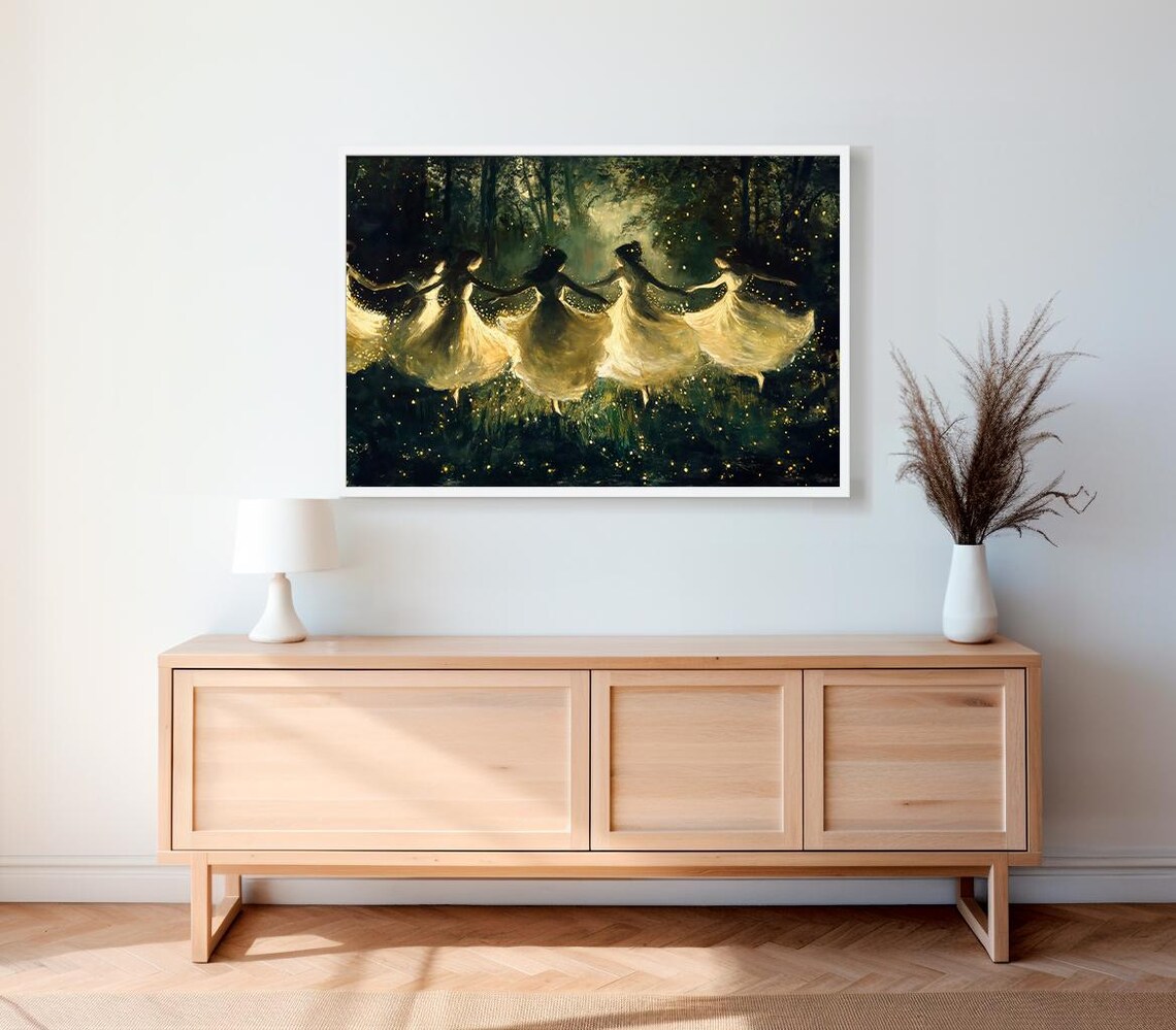 Fairies Vintage Wall Art Fae Witchy Moody Wall Art Dark Art Cottagecore Girls Room Decor Girly Whimsical Wall Art - Image 2